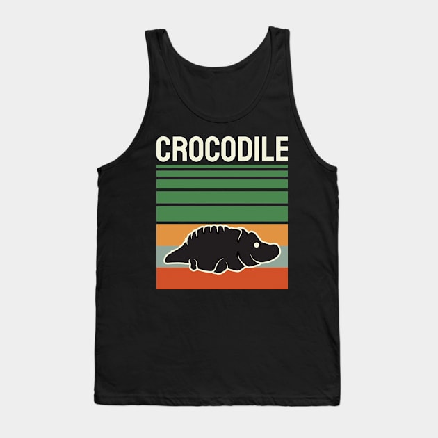 Vintage Cute Crocodile Tank Top by crissbahari